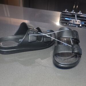 Slip On Sandals With Buckles